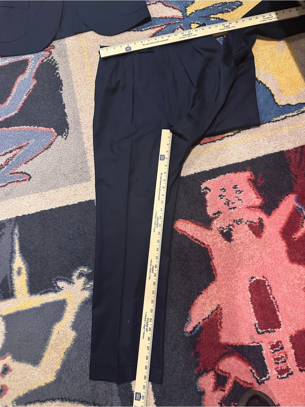 Hand made in Italy Hadleigh’s Men's Classic 100% Cotton Navy Two-Piece Suit - Picture 7 of 14